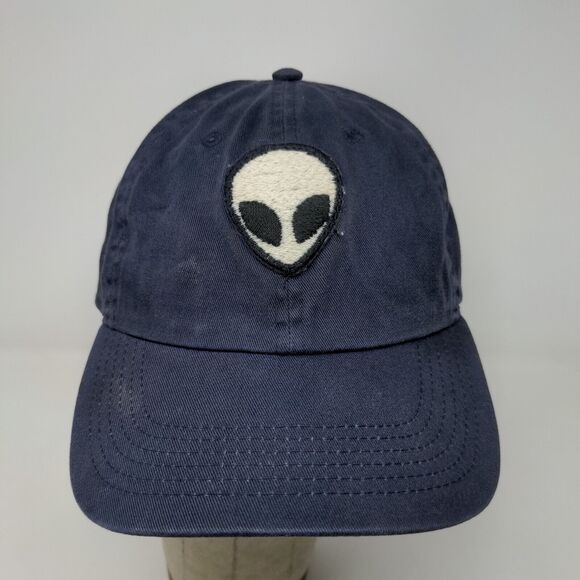 Newhattan Men's Slideback Hat Blue OSFA Embroidered Alien Greys Logo - Picture 4 of 12